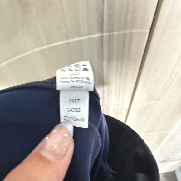 SPANX Faux Leather Legging Midnight Navy Blue Size Large Pull On Leggings - Picture 7 of 7